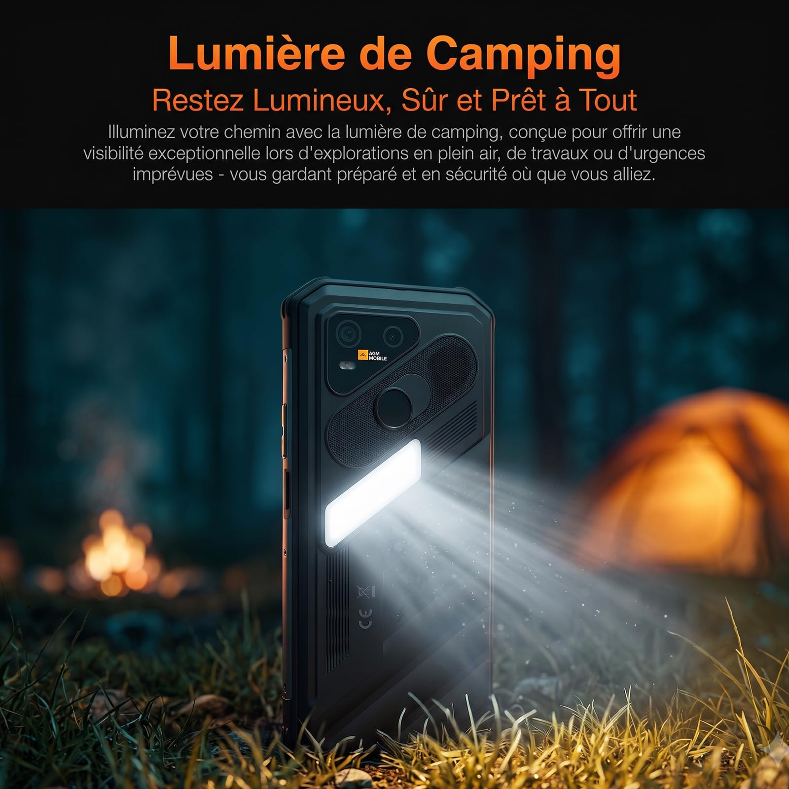 AGM X7 Smartphone Incassable 5G, Android 16, NFC，Écran FHD+ 6,72" 120Hz