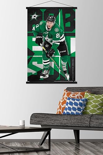 Miniatura 2 de Trends International NHL Dallas Stars - Póster de pared de Jason Robertson 23, 22.37 x 34.00 pulgadas, paquete de impresión y colgador negro