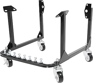 KUAFU 750 LBS Engine Cradle W/Swivel Casters Compatible with Chevy Chevrolet Small Block & Big Block Engines (Except GM LS Engines) Engine Stand Mover Repair Rebuild Heavy Duty Steel Powder Coated