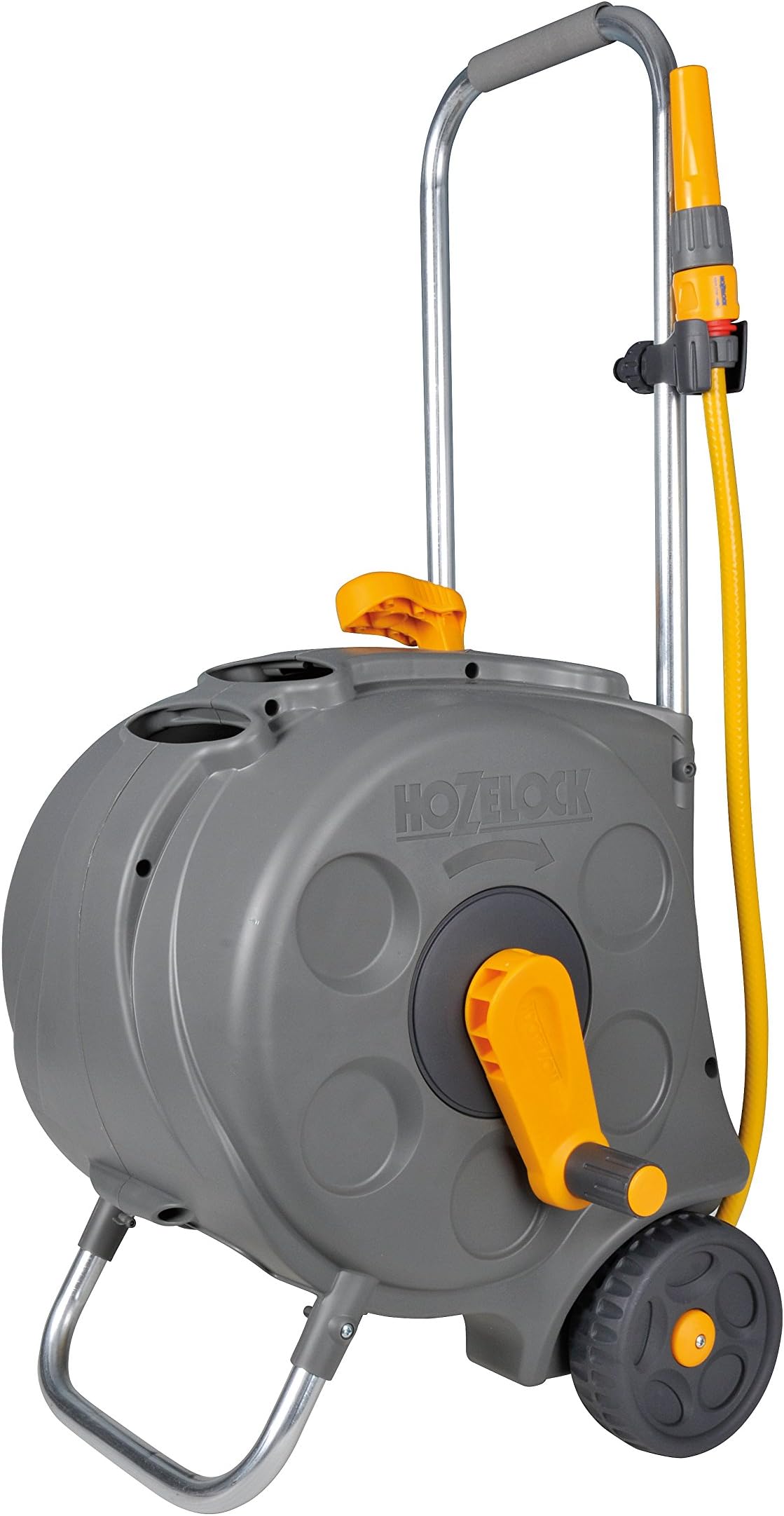 Compact Cart Reel 30m : Stable, Sturdy Reel on Wheels, Easy to Assemble and Use, Large Winding Handle, Enclosed Casing, Supplied with All Necessary Accessories [2416R0000]