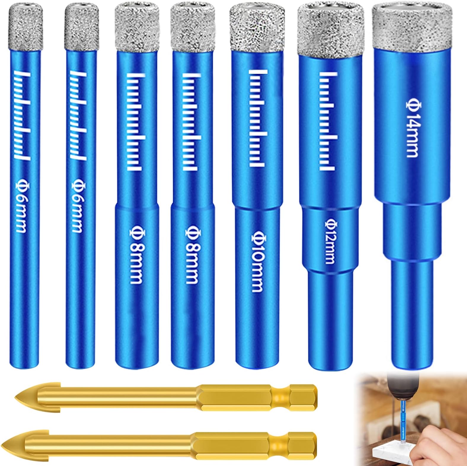 Punte Diamantate Per Trapano Seghetto Per Placcatura Set Da - Foto 5