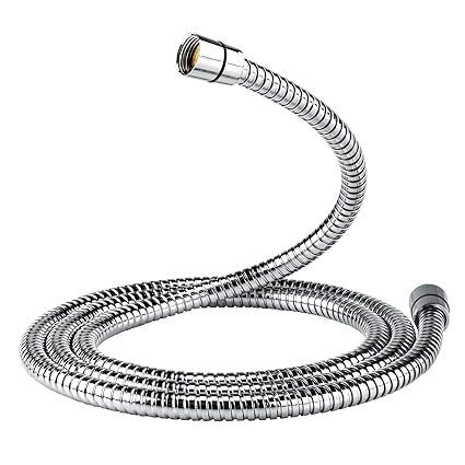 Eisinly Shower Hose, 79 Inches Extra Long Stainless Steel Handheld Shower Head Hose with Brass Insert and Nut, Durable and Flexible, Chrome