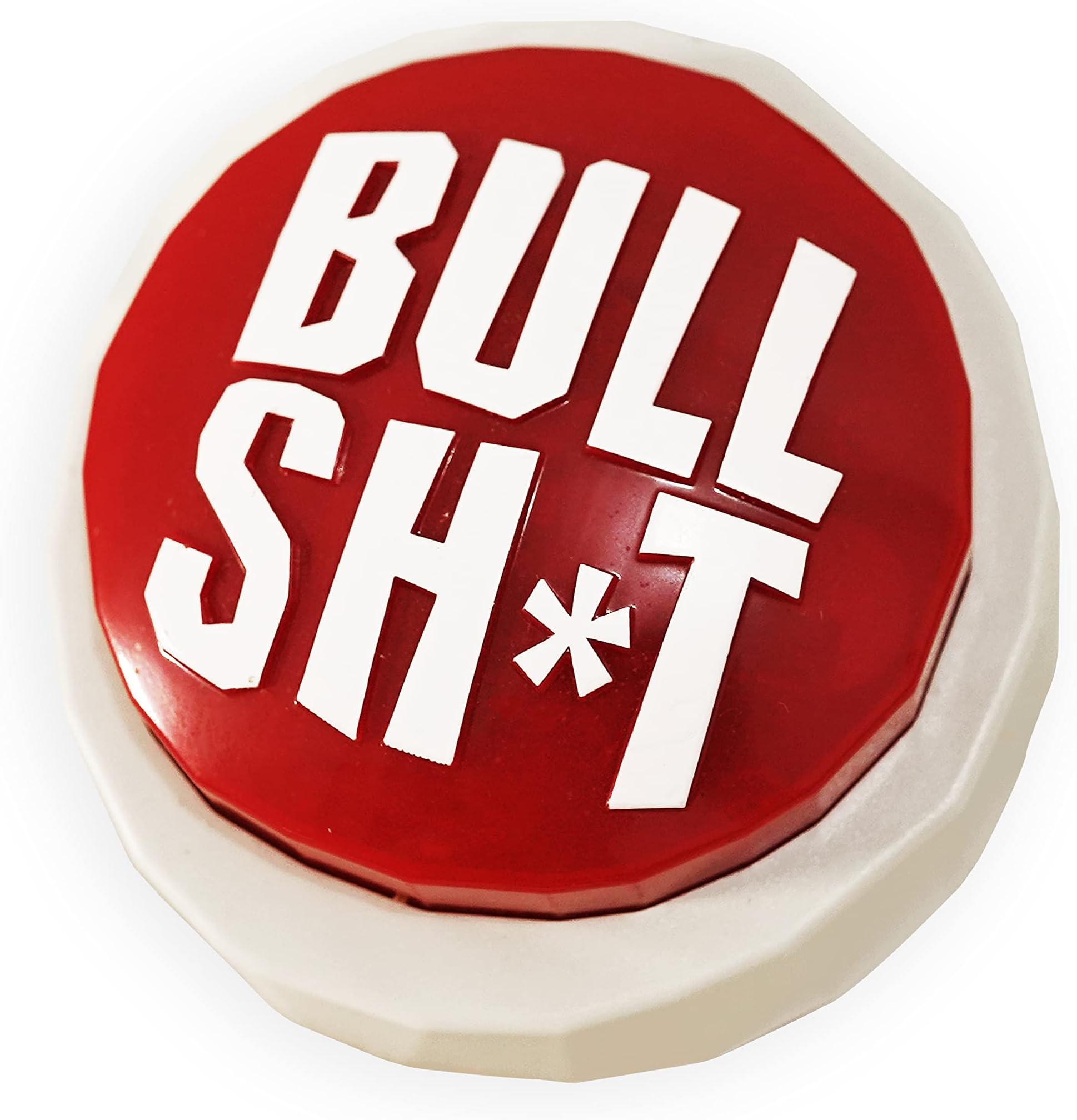 DollTV The Original Bull Sh*t Button 60 Hilarious Phrases, (Big Red is The Mother of All BS (Bullshit) Buttons)