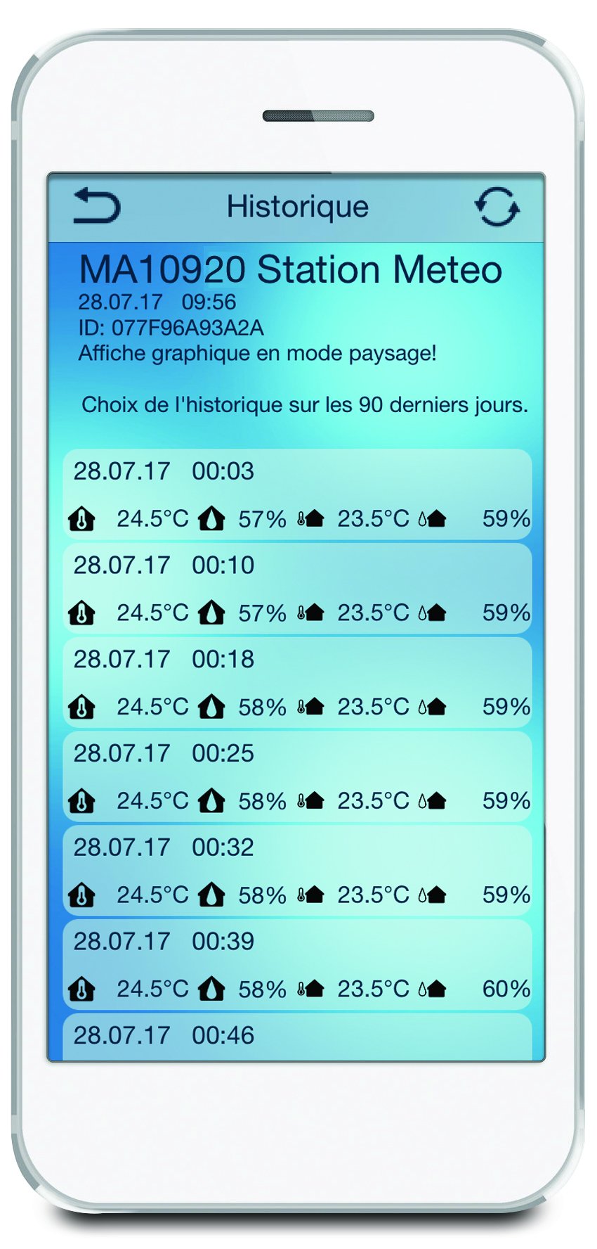 La Crosse Technology MA10920-B-SIL Station Météo Colorée Connectée, Noir/Argent