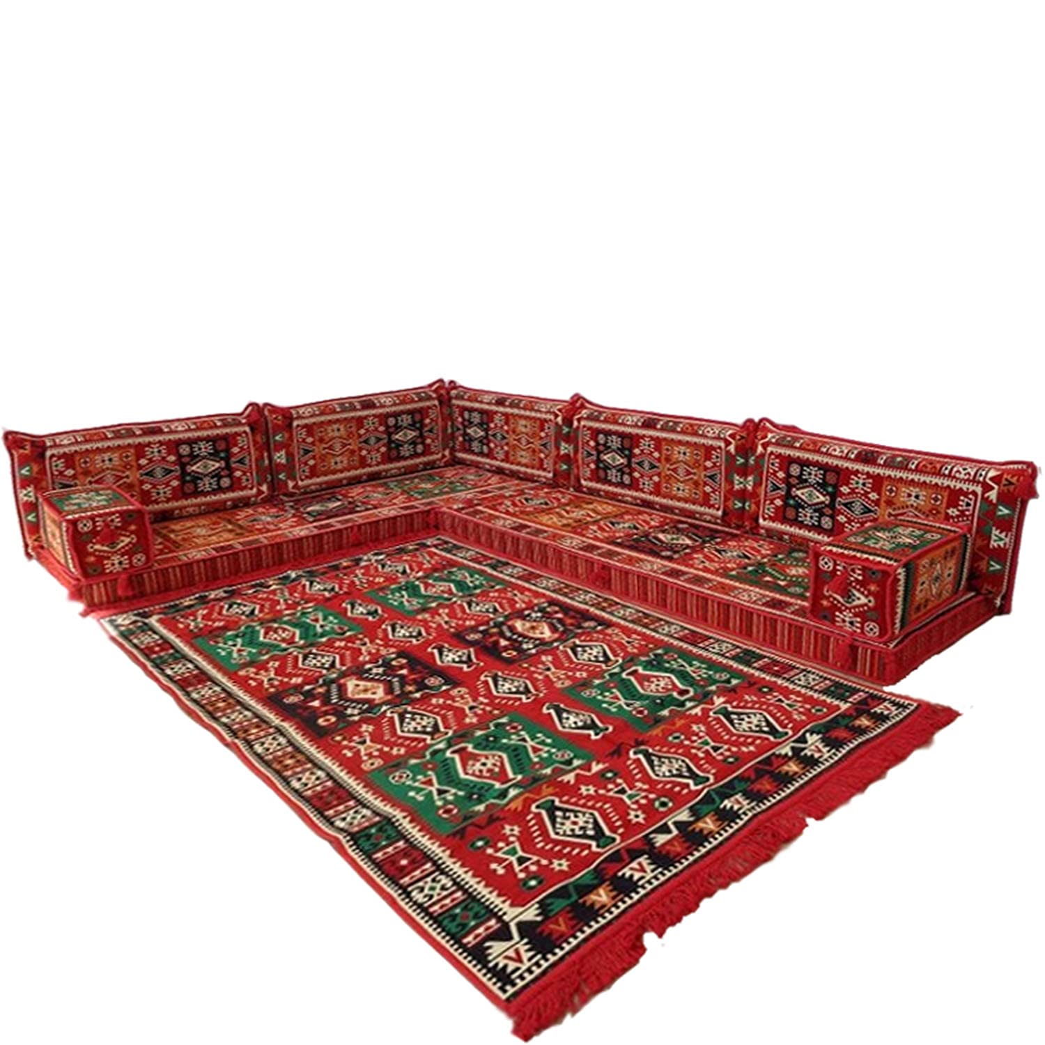 mysticalanatolia Arabic Corner Sofa Set, Arabic Majlis Sofa for Living Room, Arabic Furniture, Arabic Jalsa, Arabic Couches, Loveseat, Bench Cushions, Pallet Sofas, Arabic Mattress