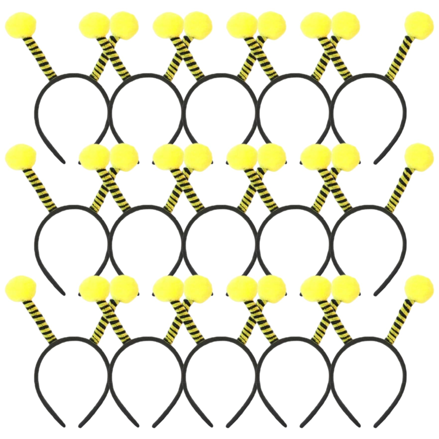 Grtheenumb Bee Cake Decorations, 15Pcs Bee Headband, Cute Antenna Party Favors, Animal Headbands for Kids, Halloween Christmas Party