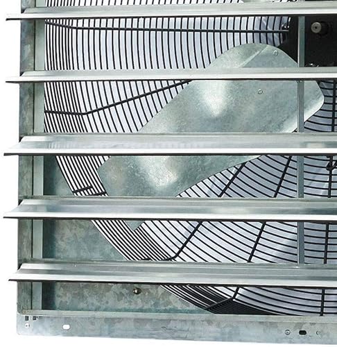 Miniatura 4 de iLIVING Ventilador de obturación de velocidad variable montado en la pared, Aluminio, Plateado, 36"