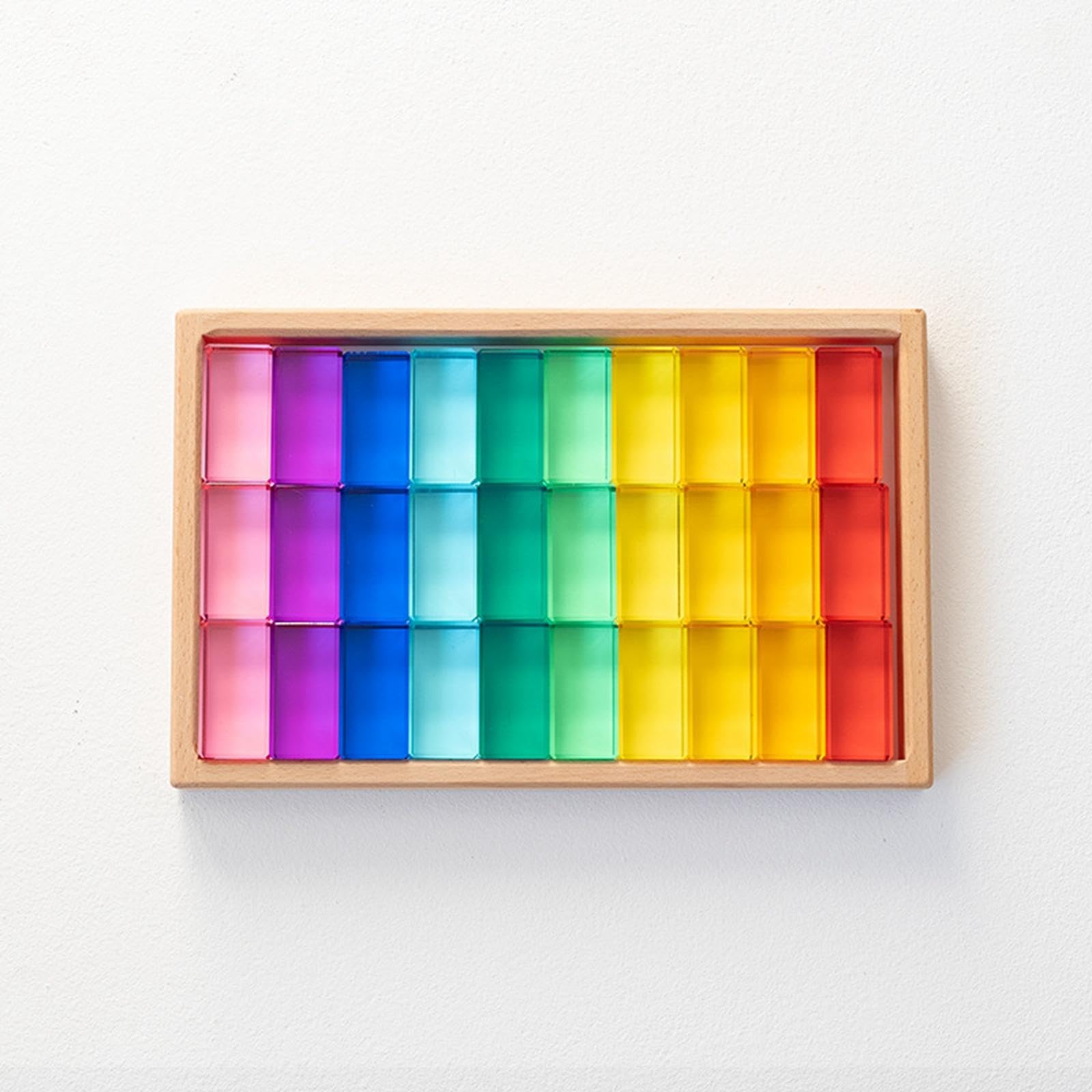 Gemme Acriliche Arcobaleno, Gemme Arcobaleno, Giocattolo Impilabile, Blocchi da Costruzione per Compleanno, 30 Pezzi