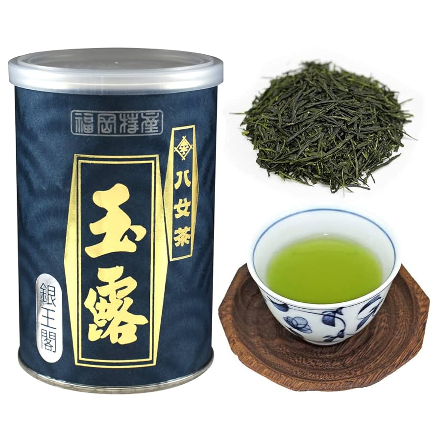 Amazon.co.jp: 玉露 お茶 茶葉 八女茶 八女玉露 銀王閣 100g