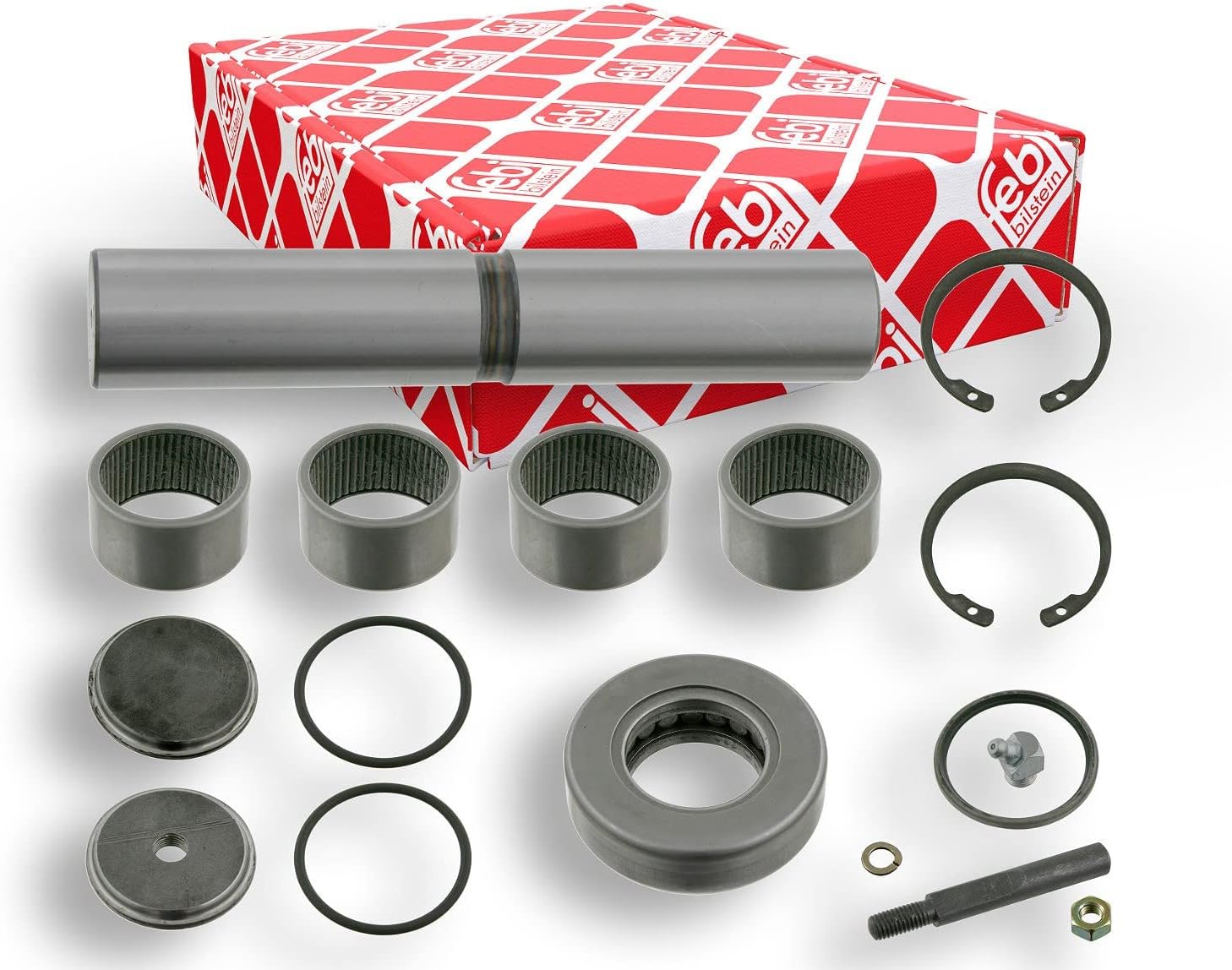 febi bilstein 34111 king pin set with thrust bearing, single set (front axle both sides) - Pack of 1