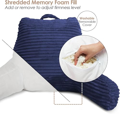 Miniatura 4 de Clara Clark Almohada de lectura para niños – Almohada de espalda para sentarse en la cama, almohadas de cama de felpa para sentarse en la cama,