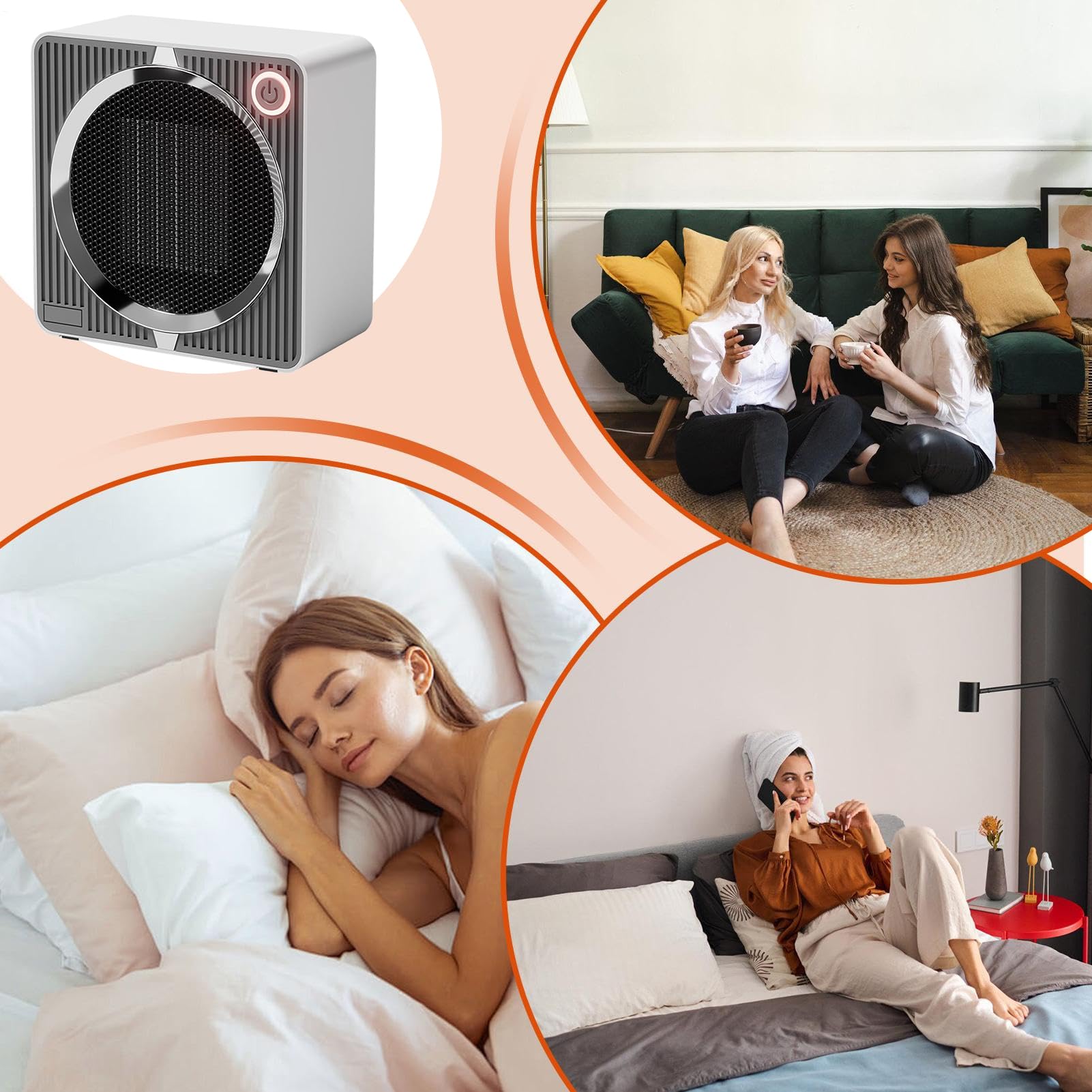 Calentador Mini - Dispositivo De Calentamiento Rápido Con Protección Contra Vuelcos | Calefactor Eléctrico Portátil Para Espacios - Para Invierno Clima Frío Interior Camping Trabajo