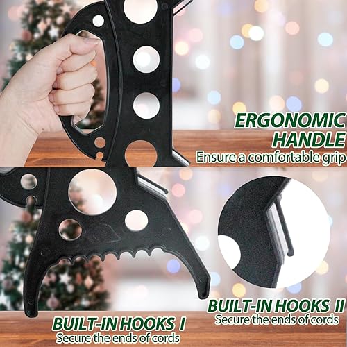 Miniatura 3 de CXLHO Paquete de 8 soportes de almacenamiento de luz de Navidad, almacenamiento de luz multiusos para festividades, cuerda de luz, organizador de