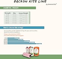 Vista 2 de emma kites 120Lbs 1000Ft Trenzado Dacron Poliéster Cuerda Bobina Línea Línea Masón