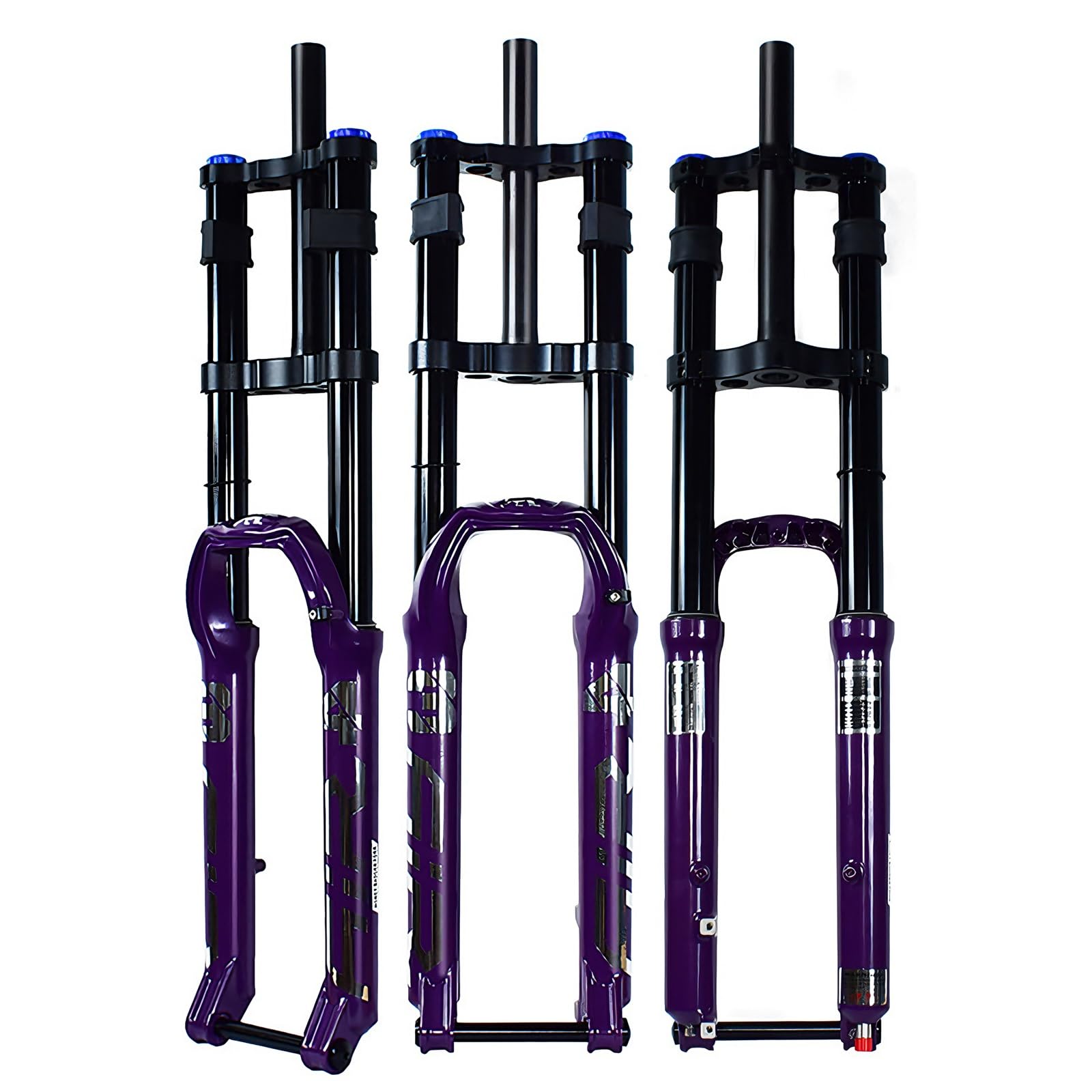 WIQUYBML Downhill Mountain Bike Suspension Fork 26/27.5/29in DH/MTB Air Travel 140mm Rebound Adjustable Straight Double Shoulder Front Thru Axle 15x100mm Manual Lockout