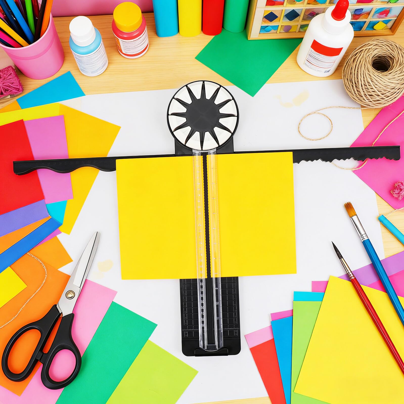 Rollenschneider Papierschneidemaschine aus Kunststoff mit Effizientem Schneiden und Vielseitiger Funktionalität für Papier und Fotos Beim Scrapbooking und Basteln