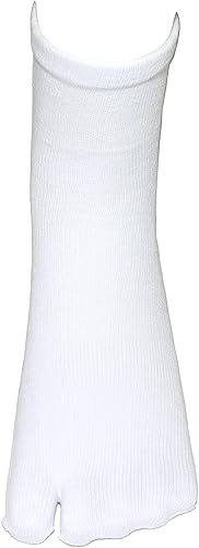 Miniatura 2 de Calcetines Tabi japoneses unisex de 2 dedos, 2 pares, tamaño niño pequeñoniñoadulto, Blanco