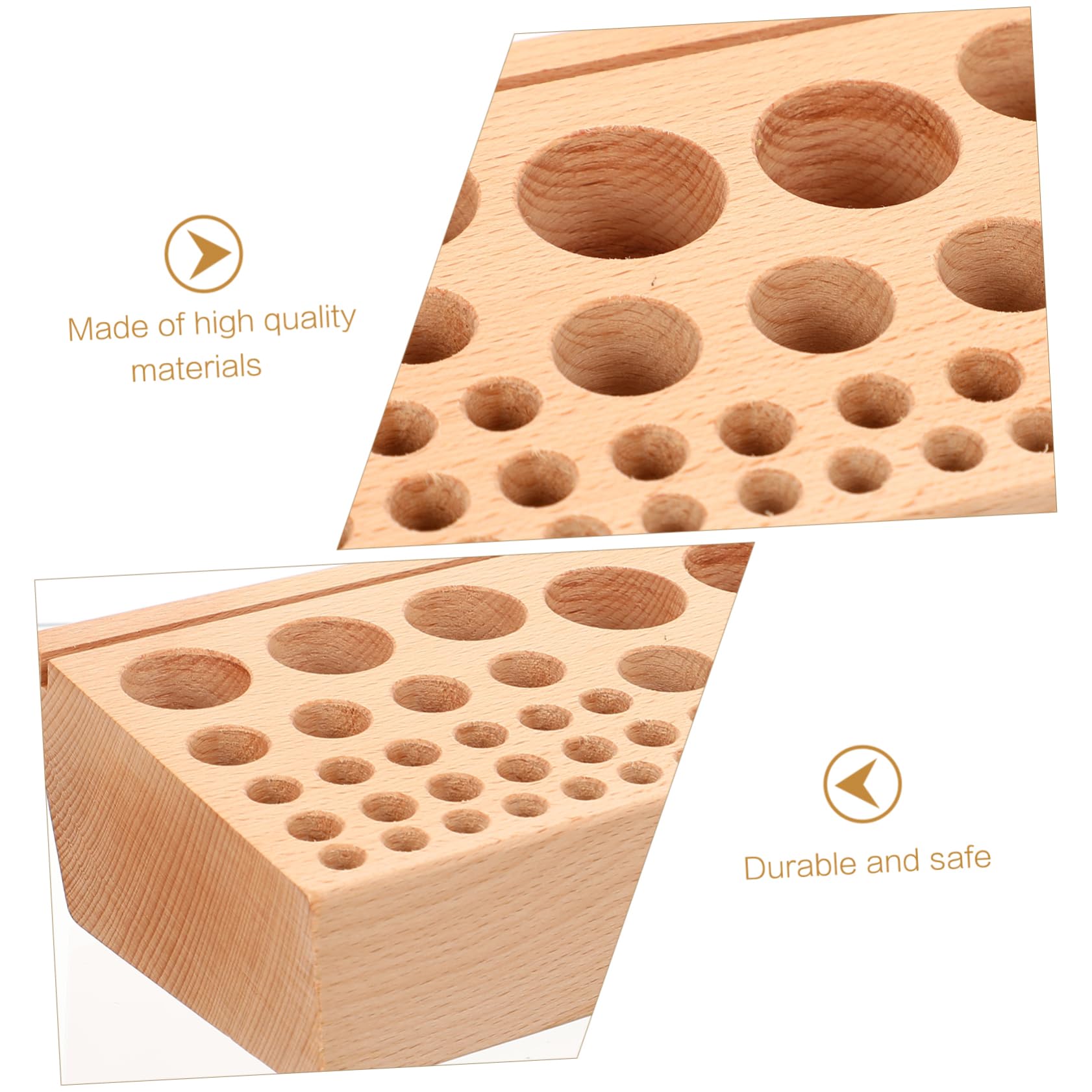 Housoutil Organizador de Herramientas 68 Orificios de Madera de Cuero