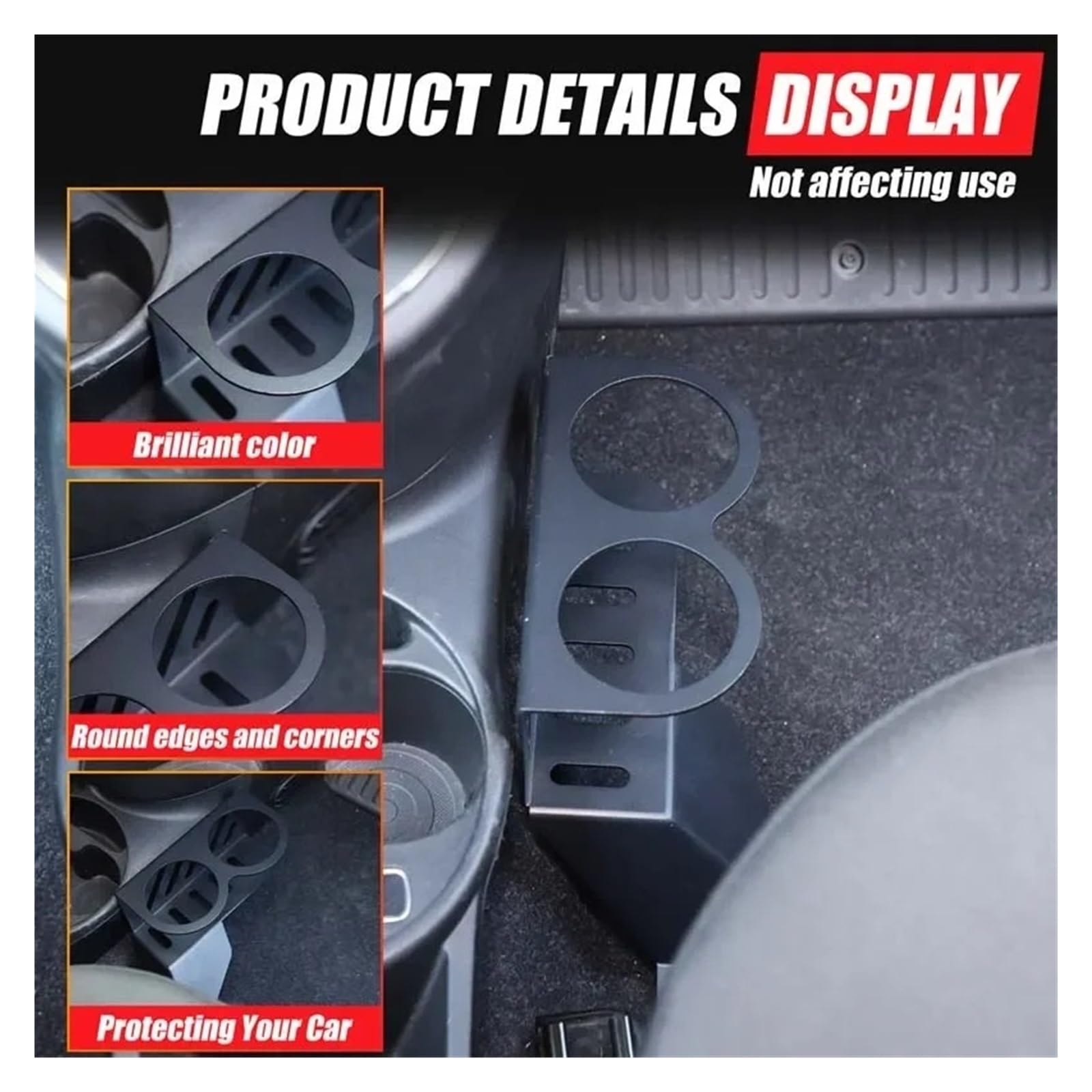 Porta Vasos Universal Coche para Fiat 500 595 2016-2025 Aleación Aluminio Expansor Asiento Pasajero Coche Soporte Taza para Botella Bebida Portas Vasoss Vehiculo