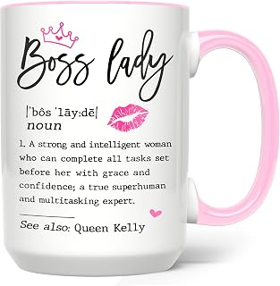 Personalized Boss Lady Gifts For Women Ceramic Mug – Customized Boss Lady Definition Funny Gift For Boss - Boss Gifts For Her