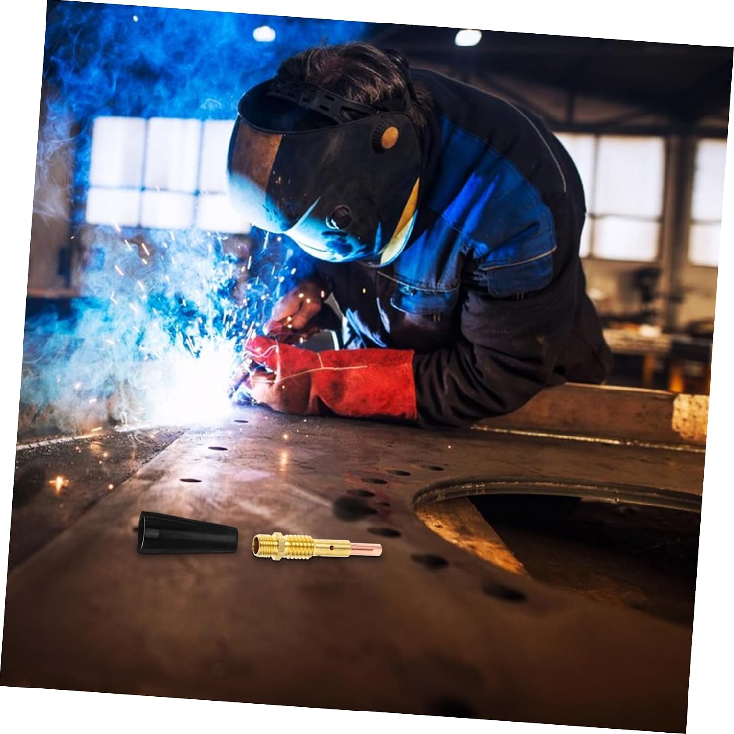 Indoor Welding Parts Mig Welding Gun Protective Cover Nozzle Tips for Welder