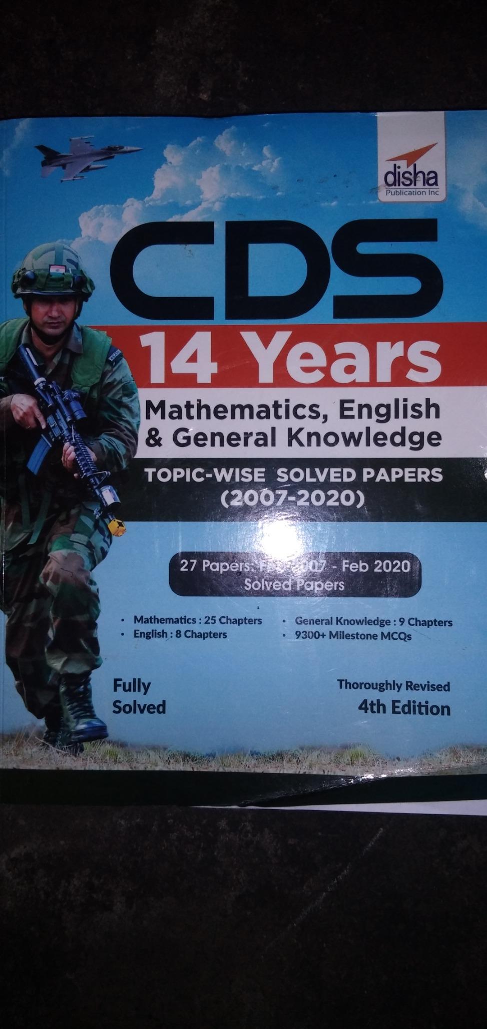 Buy CDS 14 Years Mathematics, English & General Knowledge Topic-wise ...