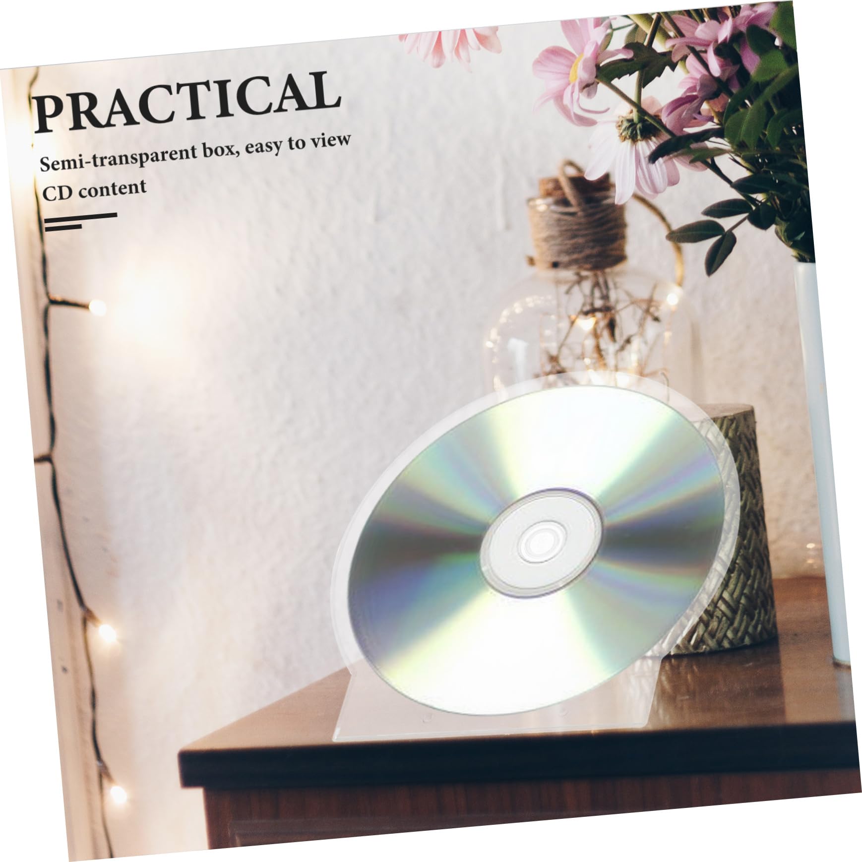 Custodia CD Spessa Design Raffinato per Archiviazione Dvd e Dischi 50pezzi