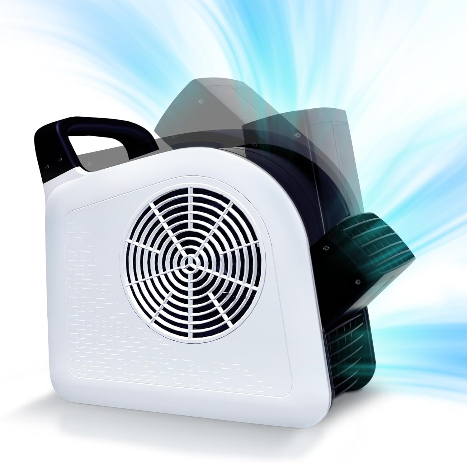 Product image of Air Mover Blower Fan - Utility Fan 3 Speeds, 2 AC Outlets, Reset and Circuit Breaker, Carpet Dryer for Garage, Gym, Shop, Kitchen - Ventilating, Cooling and Drying, 12", White