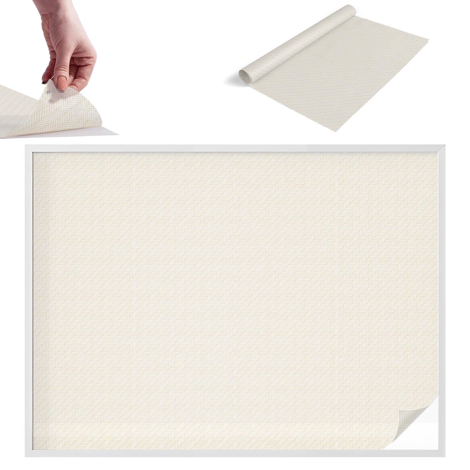 Film dépoli pour fenêtre 200x146 cm à motif chevron en PVC occultant