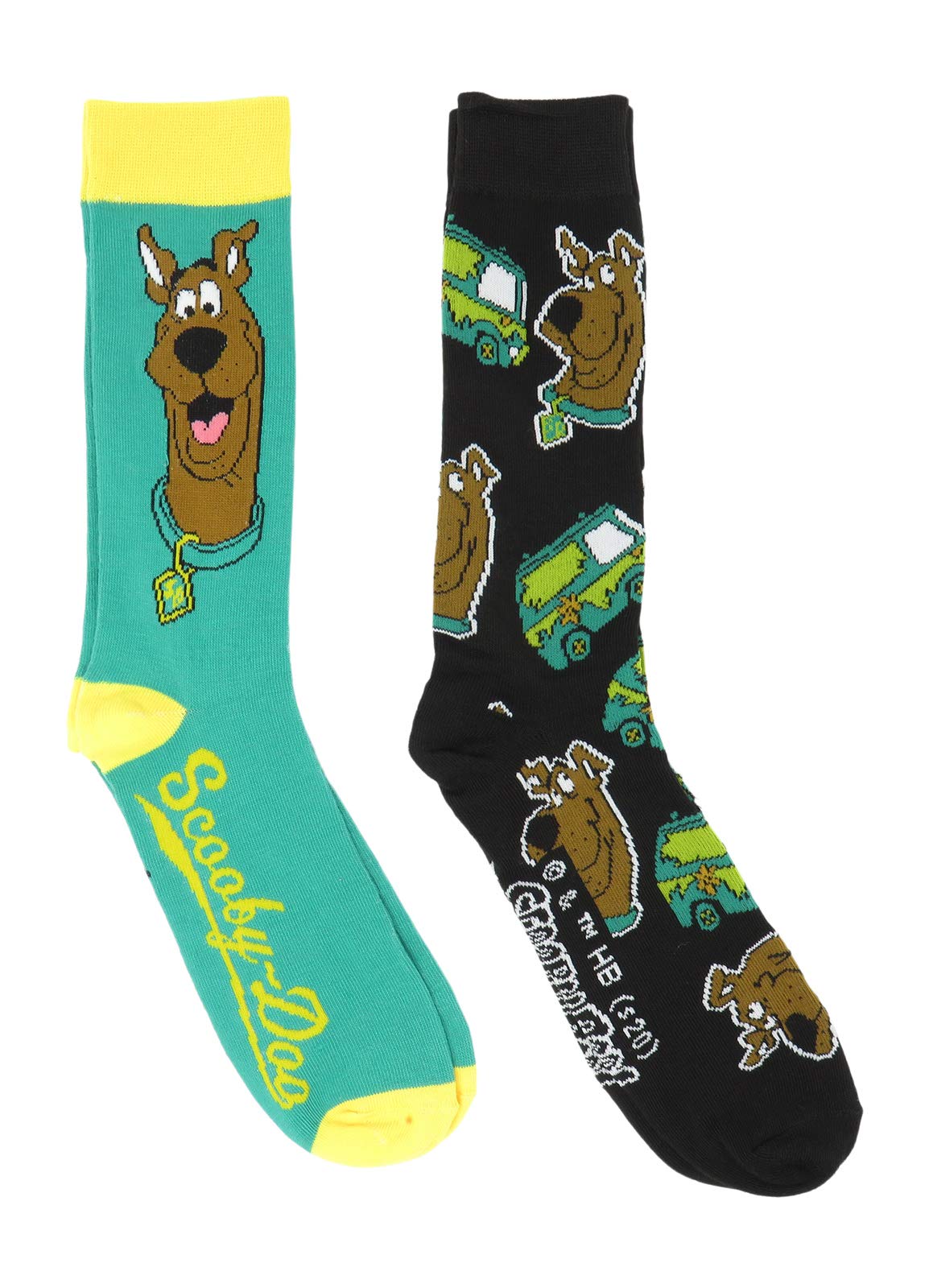 HYPTurquoise Scooby Snacks Men's 2 Pack Casual Crew Socks