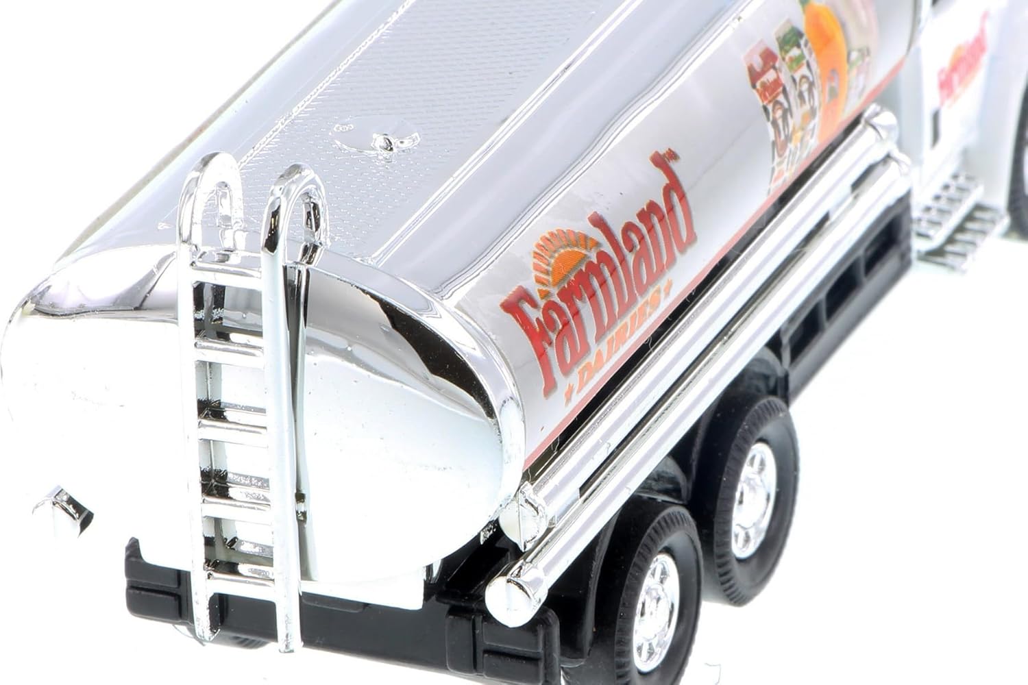 Box of 12 Intl Dairy & Oil Tanker Diecast Car Package - Assorted 5.5 Inch Scale Diecast Model Cars