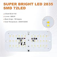 Vista 4 de BlueFire 800LM Luces LED interiores regulables para RV, Luminaria de 6W 3000-6000K para autocaravanas, con control remoto (Paquete de 4)