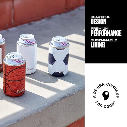 Miniatura 3 de S'well Enfriador de acero inoxidable, metas, se adapta a latas de 12 onzas y botellas delgadas, aislamiento al vacío de triple capa, mantiene las