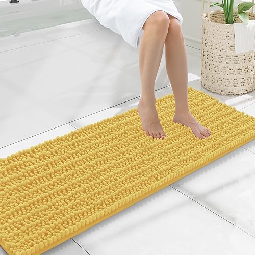 Miniatura 128 de Smiry Alfombras de Baño 24 x 16 pulgadas, Tapetes de Baño de Chenilla Extra Suaves y Absorbentes, Respaldo de Goma Antideslizante, Lavable a Azul