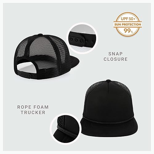 Miniatura 2 de CHOK.LIDS Flat Bill - Gorra de béisbol de malla de ala plana para hombres y mujeres, ajustable, con cierre a presión