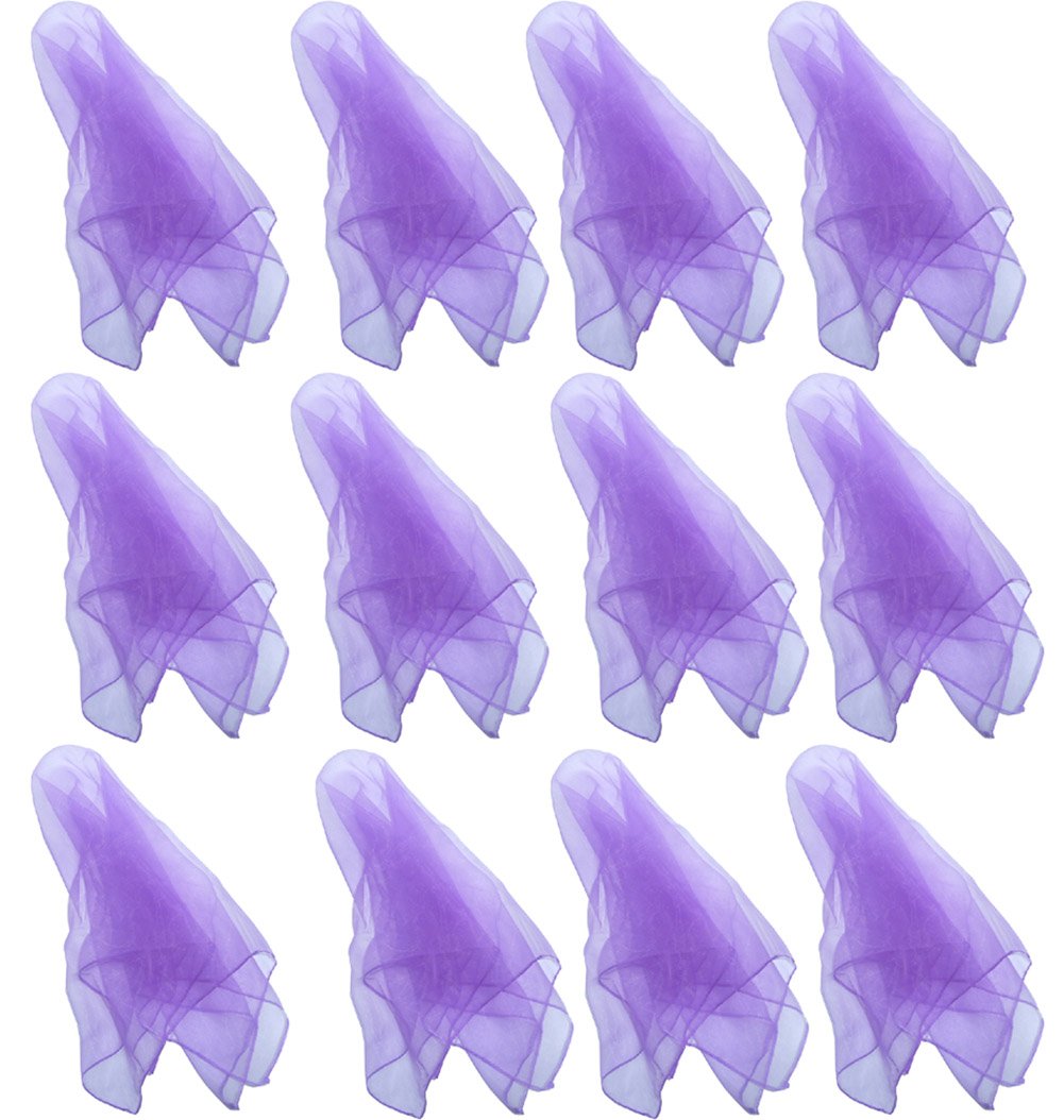 Hoerev Piccola Confezione Da 12 Sciarpe Da Giocoleria (Danza) 60Cmx60Cm,12 Viola-image