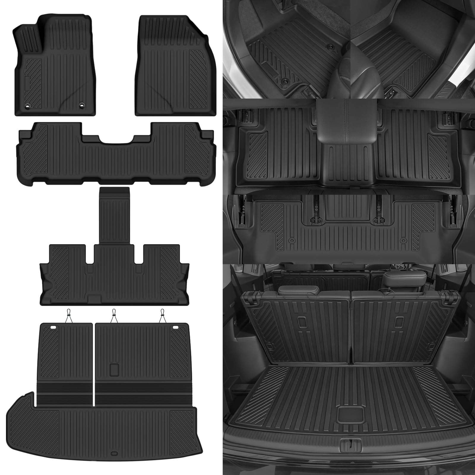 NQOQN Floor Mats for Toyota Highlander