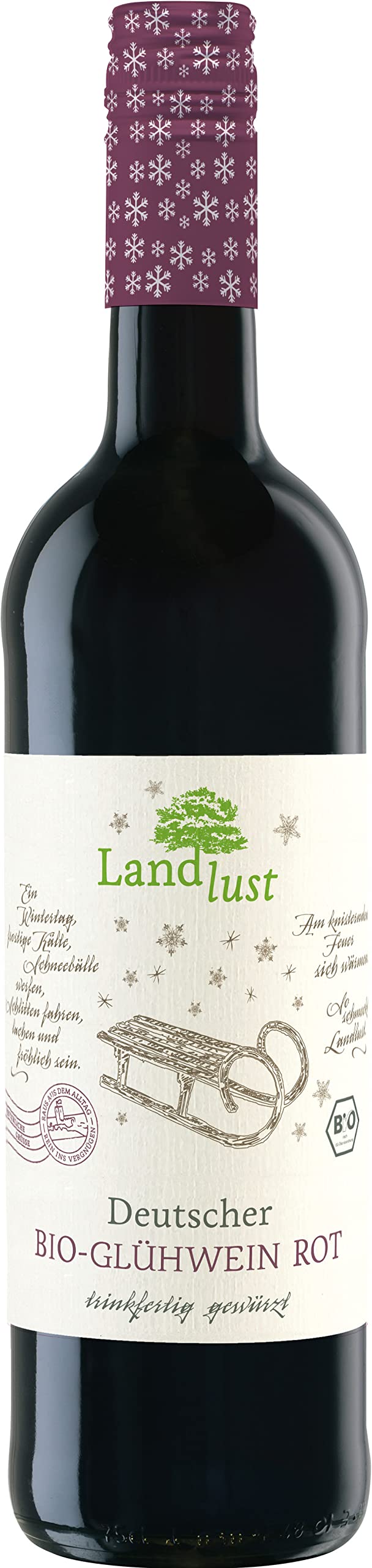 Landlust Deutscher Bio-Glühwein Rot, ‎süß (6 x 0,75l) (Packung mit 3)