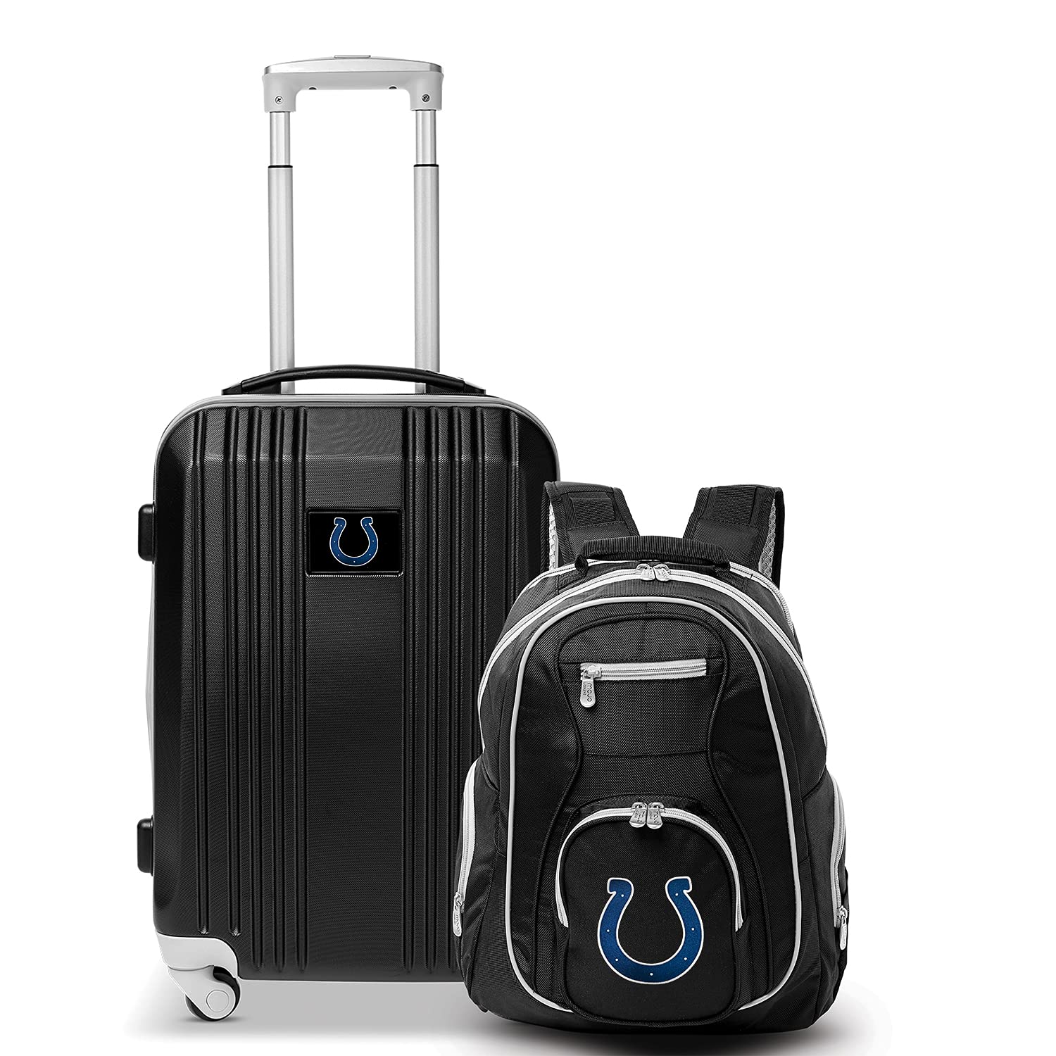 Denco Indianapolis Colts 2-Piece Luggage Set, Includes 21-inch Two-Tone Hardcase Spinner and 19