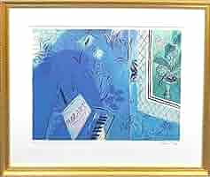 Amazon.co.jp: 絵画 版画 デュフィ 額付き 『モーツァルトに捧ぐ