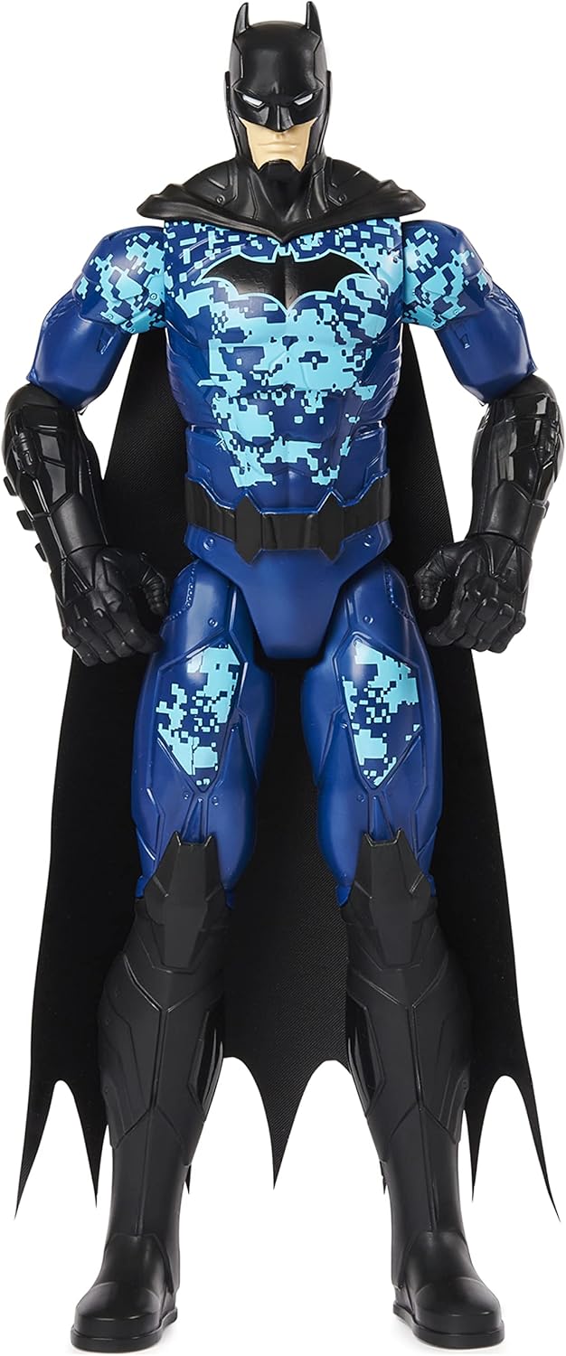 DC Comics Batman 12-inch Bat-Tech Tactical Action Figure (Blue Suit), Kids Toys for Boys Aged 3 and up
