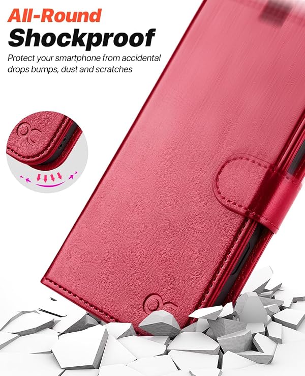 OCASE for iPhone 18 Pro/17 Pro Detachable 2 in 1 Wallet Case-Red by OCASE - Used condition - Image 9