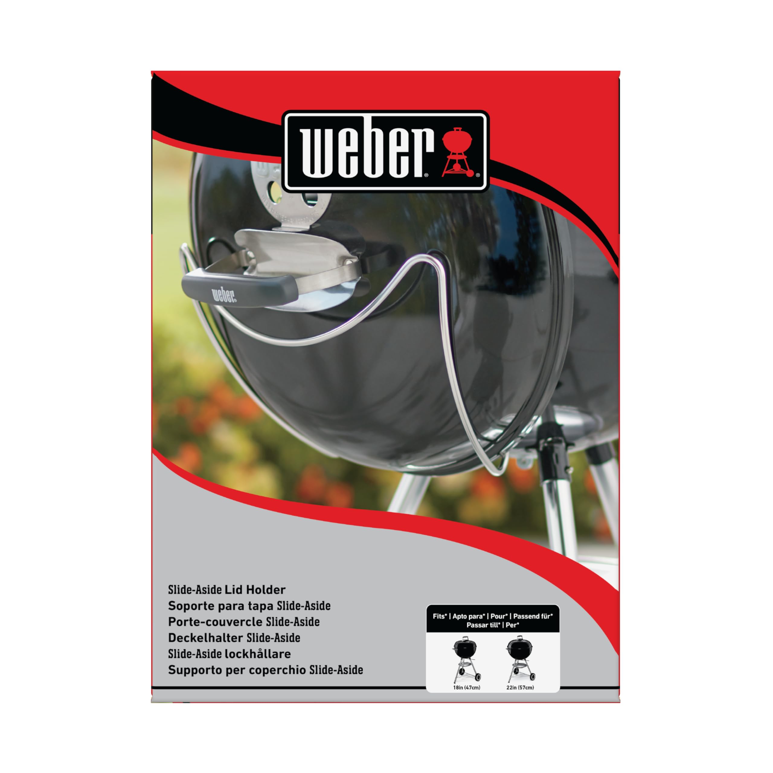 Weber Supporto Laterale per Coperchio, Compatibile con Barbecue a Carbone da 47 e 57 cm (8411)