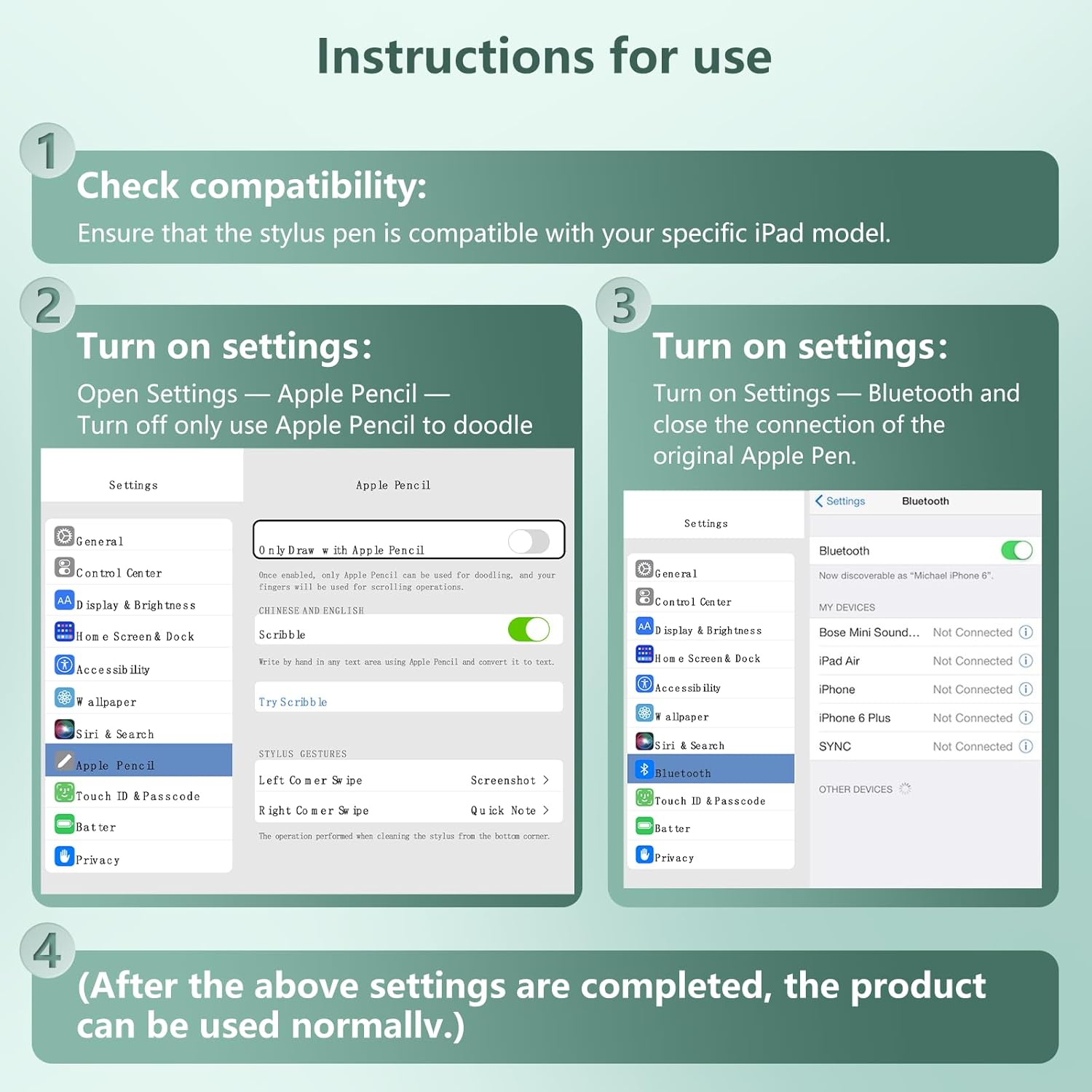 Stylus Pen for ipad with Magnetic Charging, Apple Pen for iPad 6th to 10th Generation Stylus, Compatible with 2018-2025 Apple Pro, mini 5/6 - Image 6