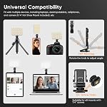 2500mAh Clip-On Selfie Light, 5W Portable Dimmable Ring Light for Video (500LM, CRI≥95) - Perfect for TikTok, Vlogging, Photography, and Video Conferences