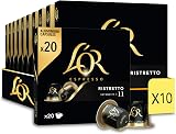 L'Or Espresso ristretto Intensity 11-20 Aluminum Capsules Nespresso Machines Compatible 104g (10 packs of 20),package may vary - 1