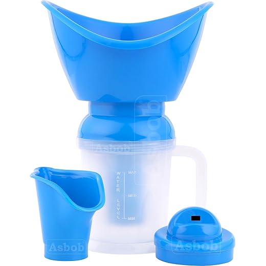 Asbob steamer for cold and cough, vaporizer steamer, steamer for face steam & vapourisers for adult - Blue