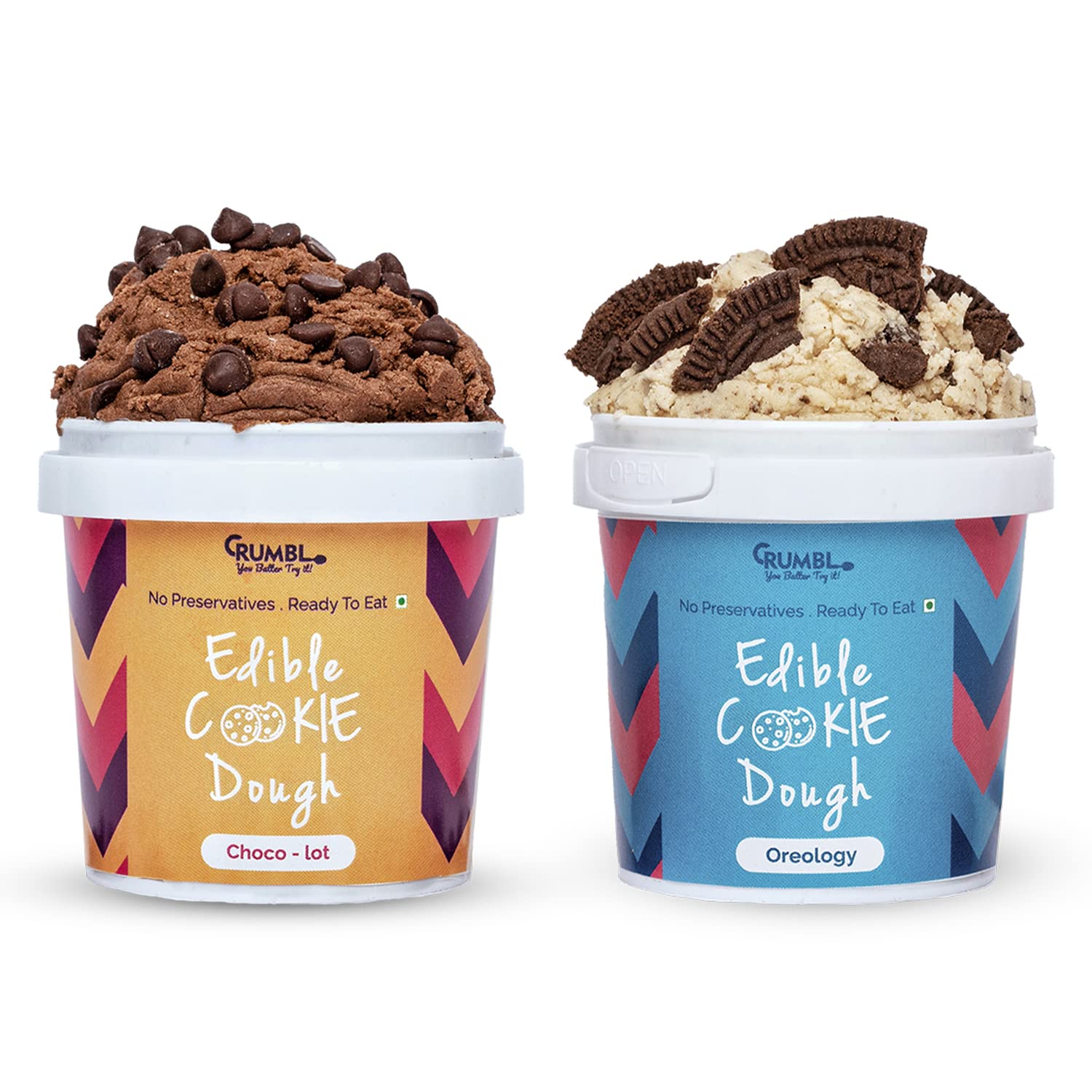 Crumbl Edible Cookie Dough Combo Pack of ChocoLot & Oreology Flavour