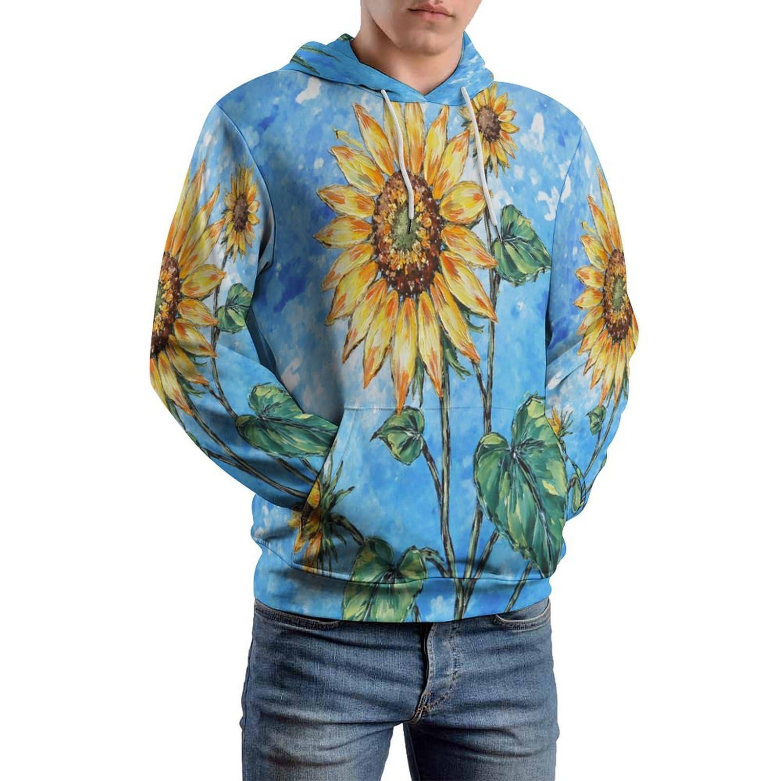 Pull Fleurs Peintes l'Huile Résistant et Confortable pour l'Automne - 7
