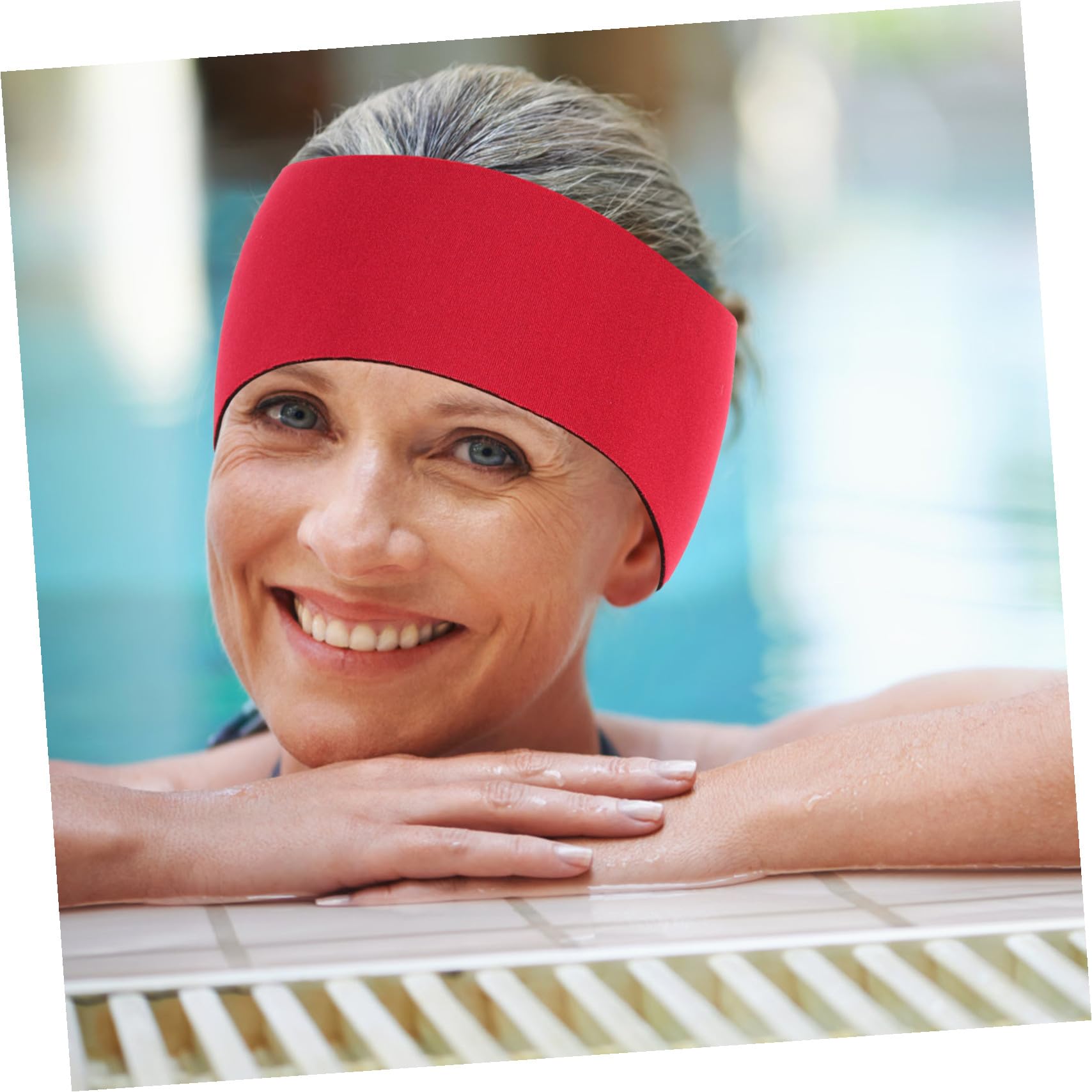 POPETPOP Cinta Para Cabeza De Natación Ajustable Cubiertas Para Oídos Impermeables Banda Transpirable Para Nadadores Para Actividades Acuáticas Incluye 4 Piezas X 4